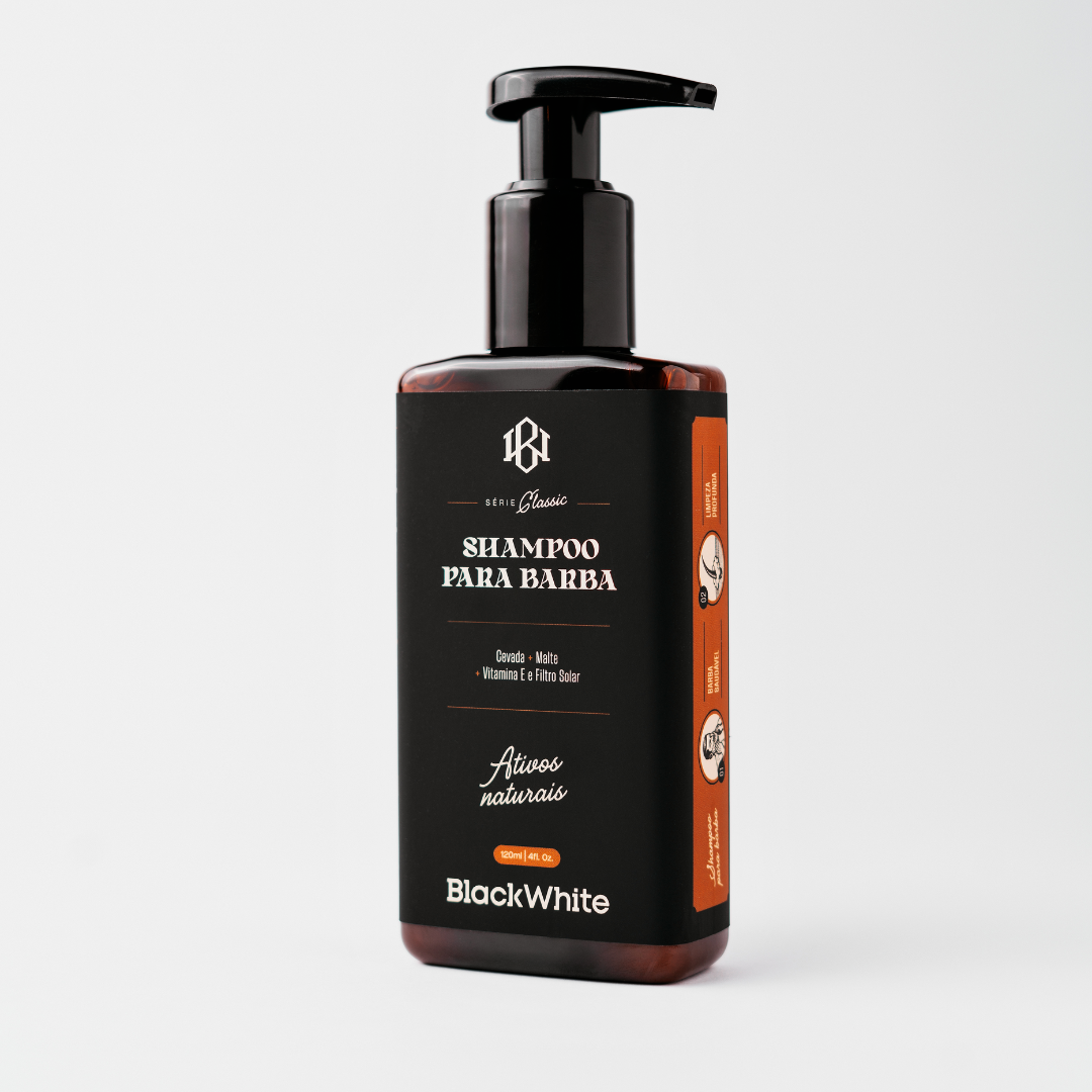 Shampoo para Barba 120ml Classic Black White
