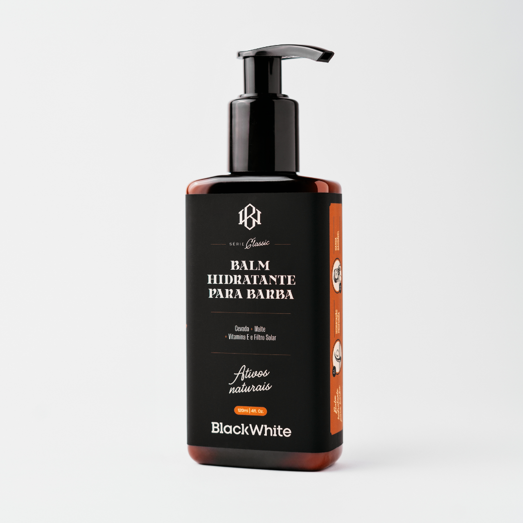 Balm Hidratante para Barba 120ml Classic Black White