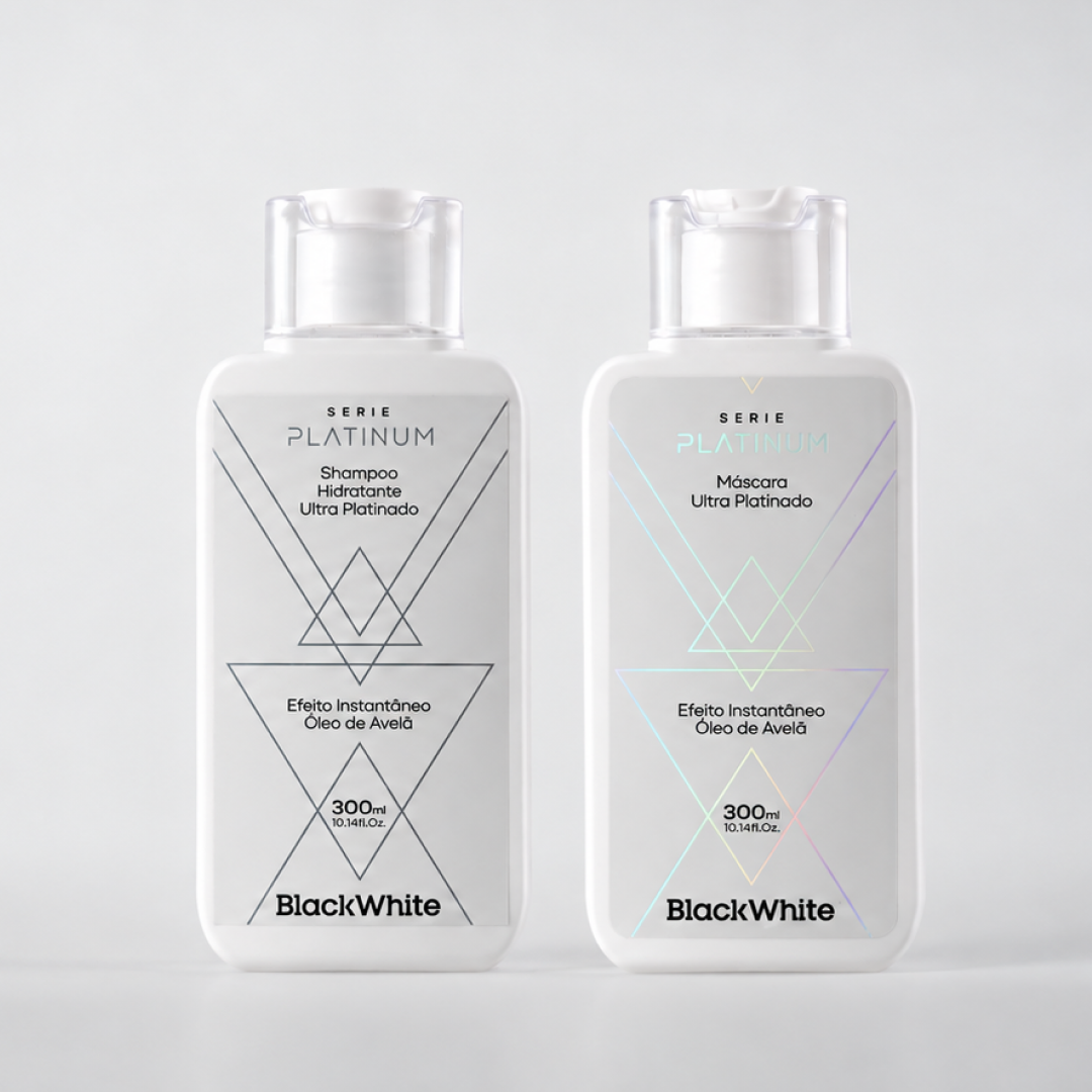Kit 01 Shampoo Hidratante Ultra Platinado 300ml Platinum + 01 Máscara Ultra Platinado 300ml Platinum
