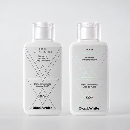 Kit 01 Shampoo Hidratante Ultra Platinado 300ml Platinum + 01 Máscara Ultra Platinado 300ml Platinum