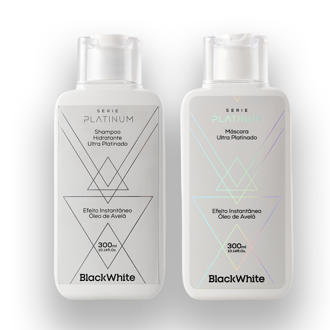 Kit 01 Shampoo Hidratante Ultra Platinado 300ml Platinum + 01 Máscara Ultra Platinado 300ml Platinum